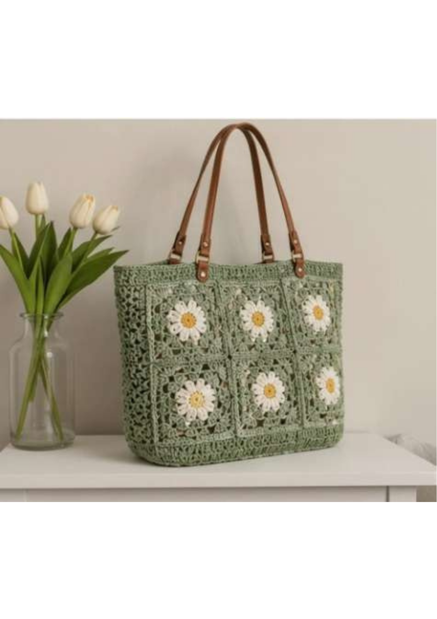 Daisy Granny Square Shoulder Bag