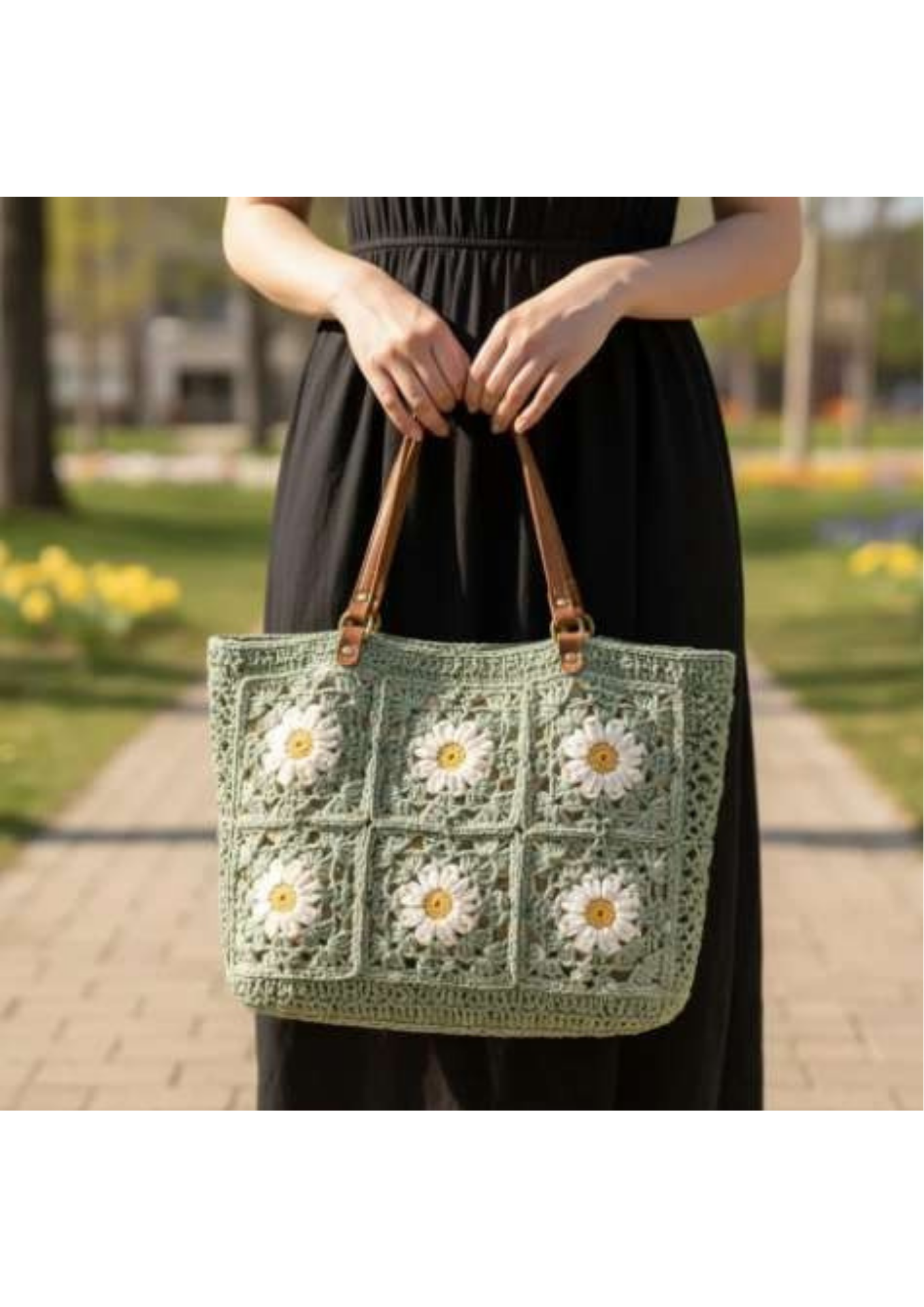 Daisy Granny Square Shoulder Bag