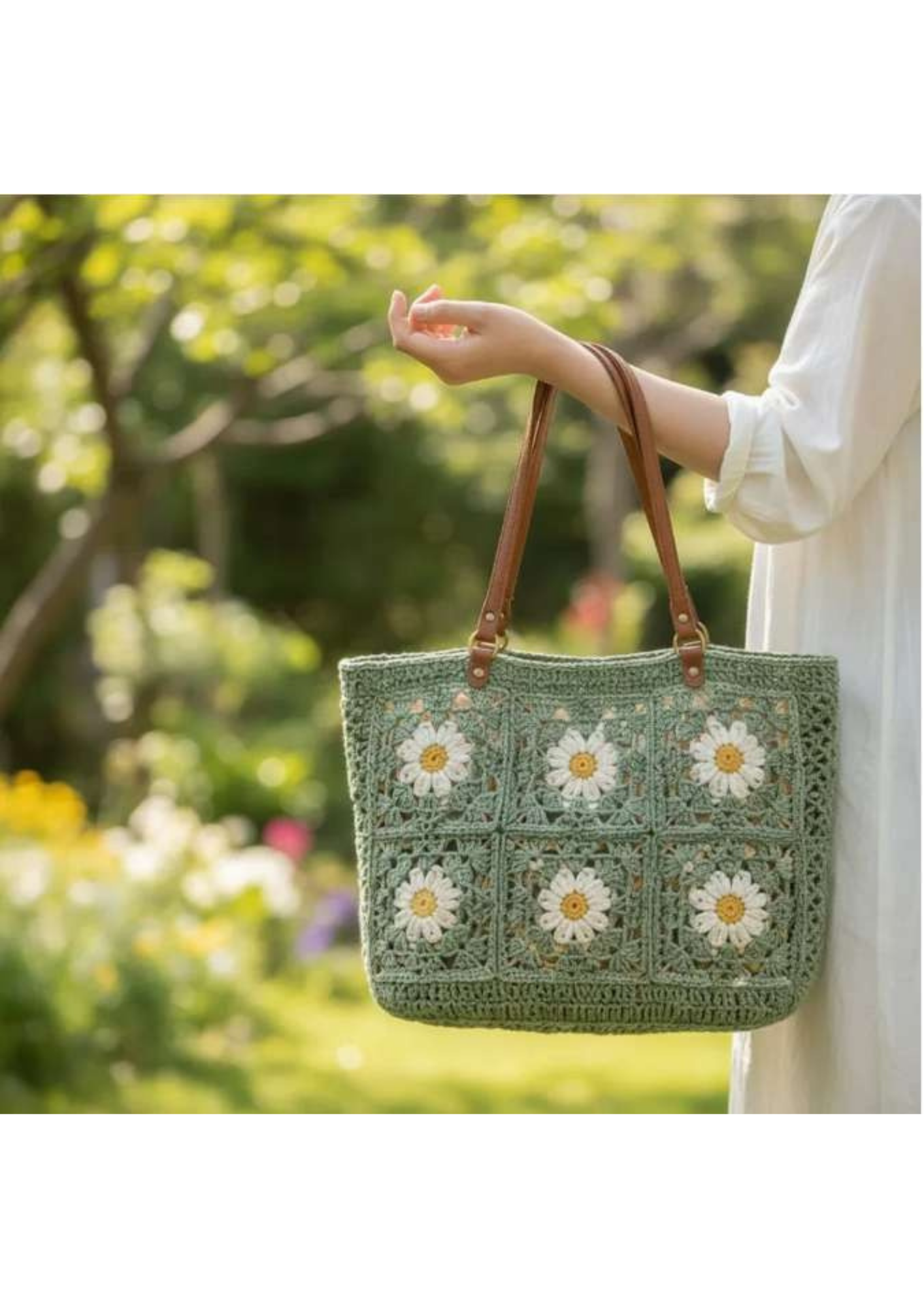 Daisy Granny Square Shoulder Bag