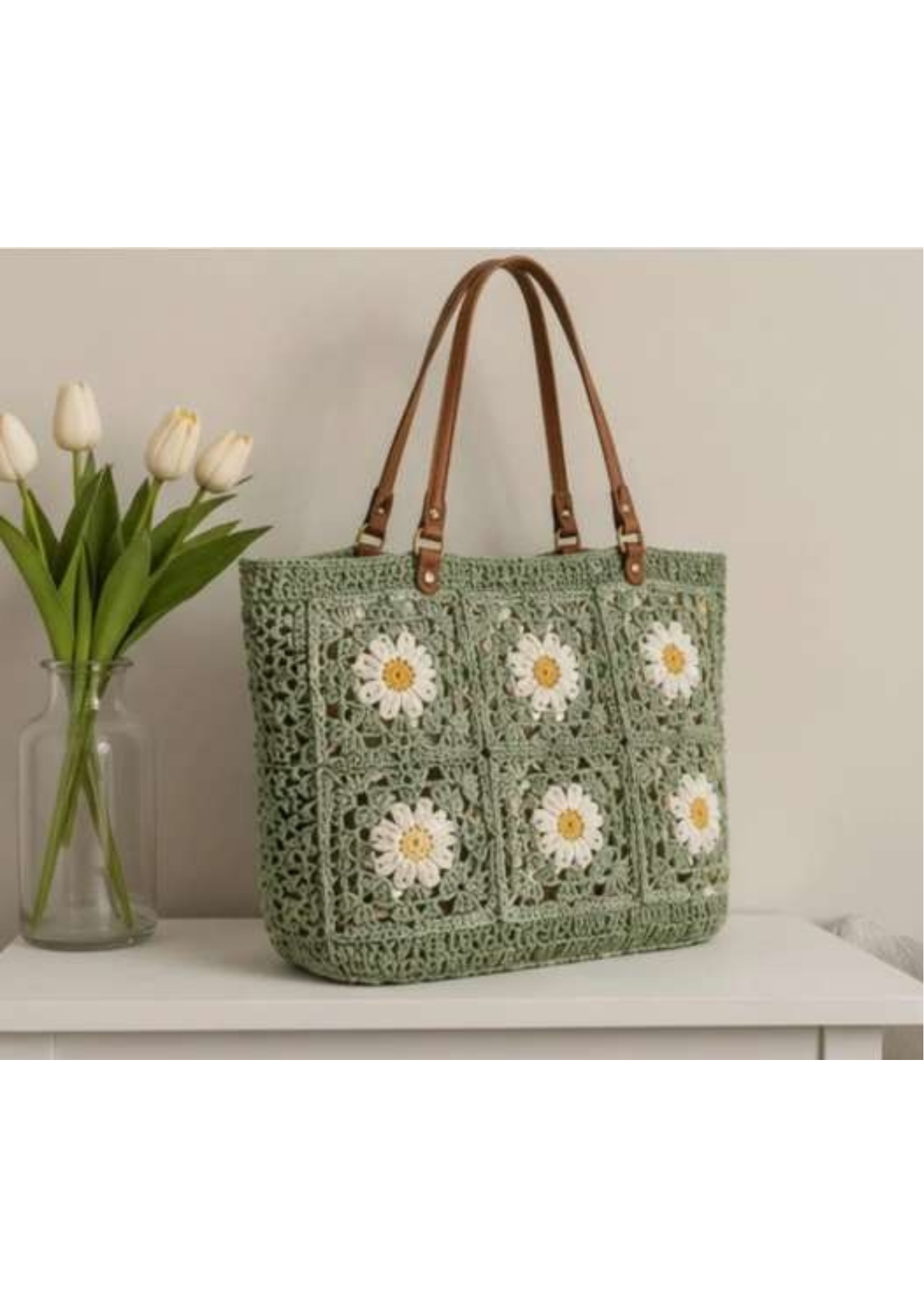 Daisy Granny Square Shoulder Bag
