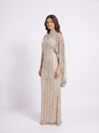 The Elara capelet Gown
