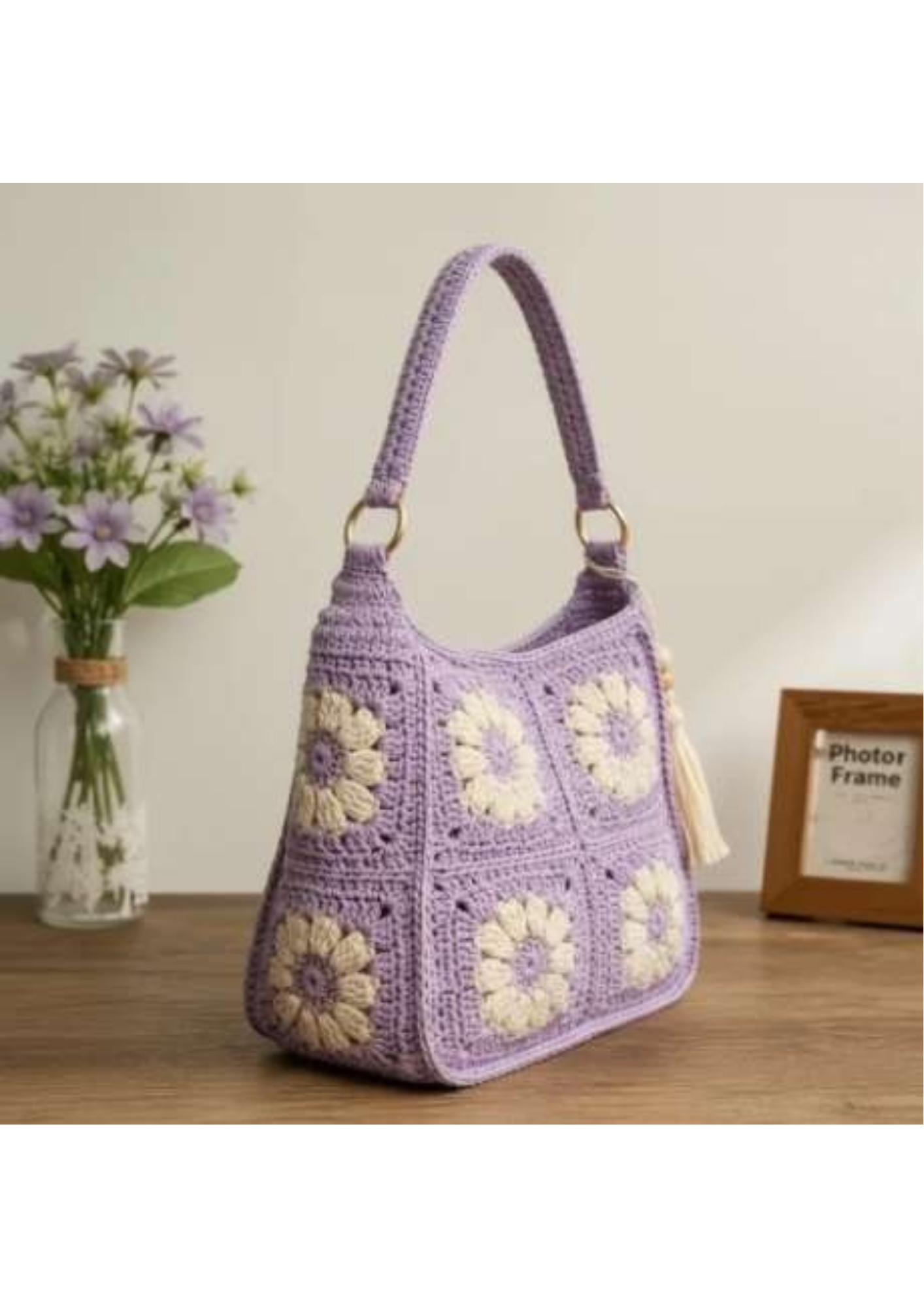 Crochet Daisy Bag Women