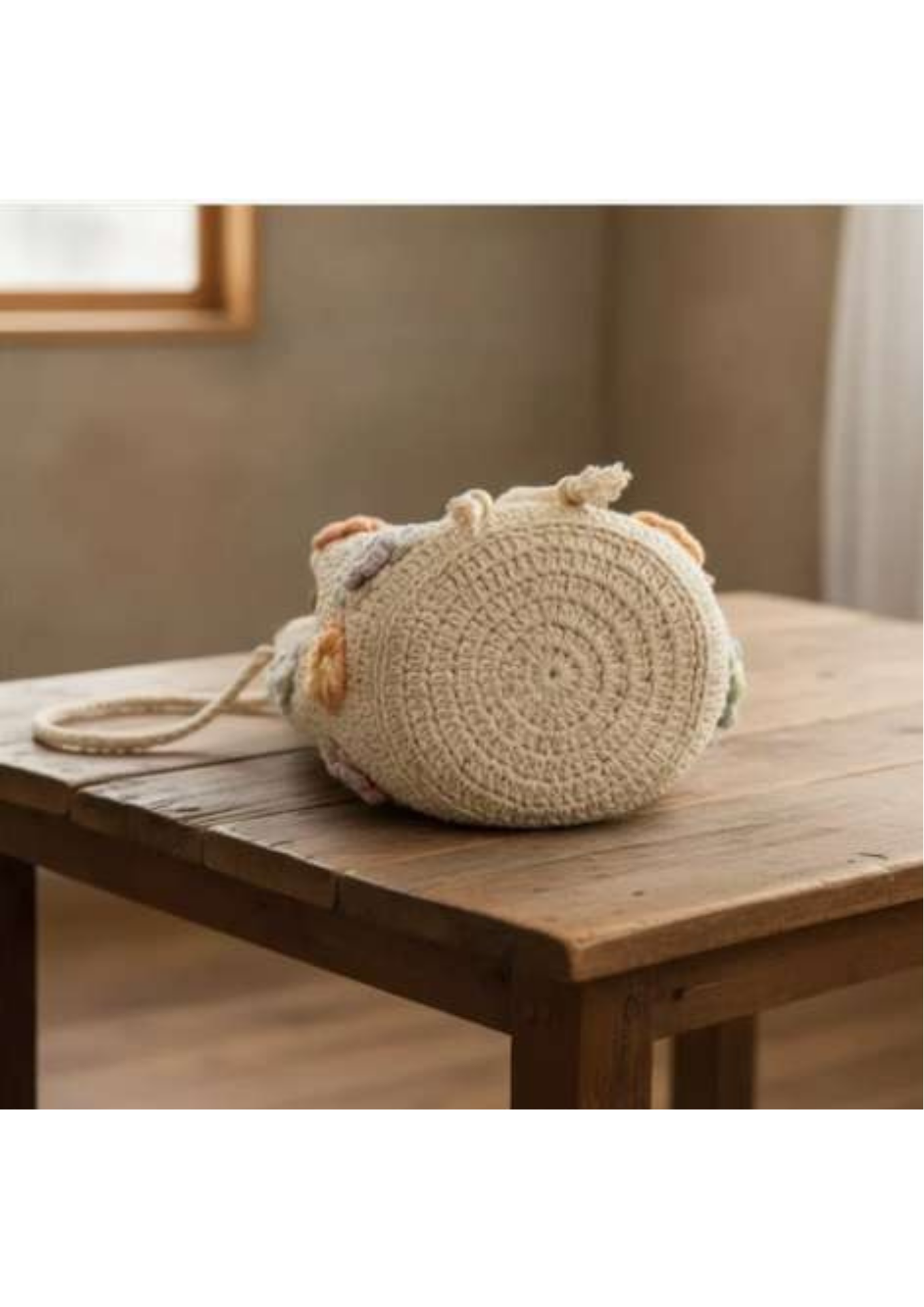 Crochet Bucket Bag Women