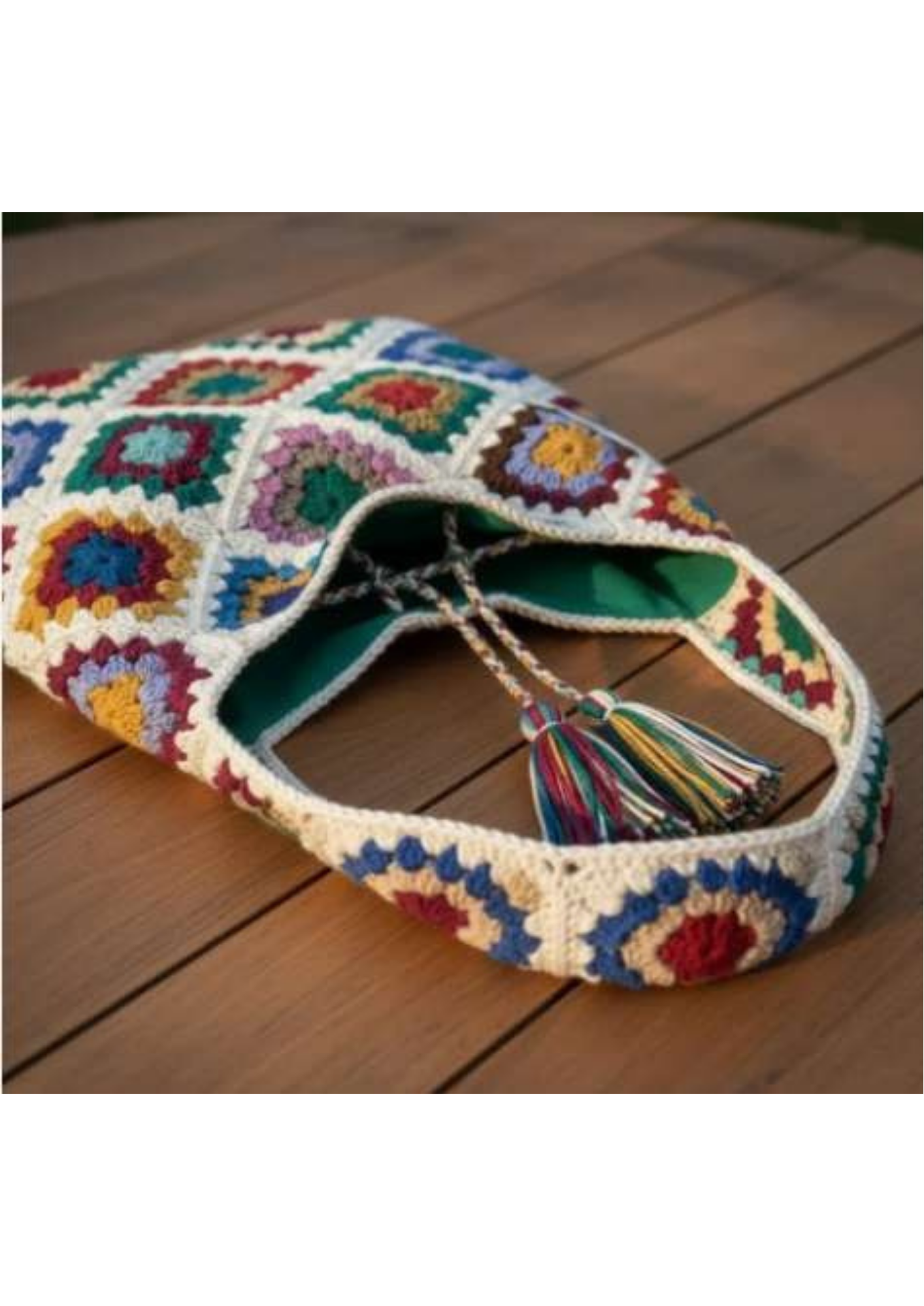 Boho Granny Square Handbag