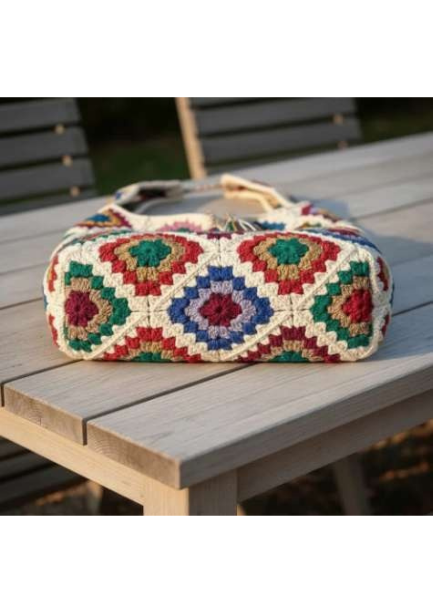 Boho Granny Square Handbag