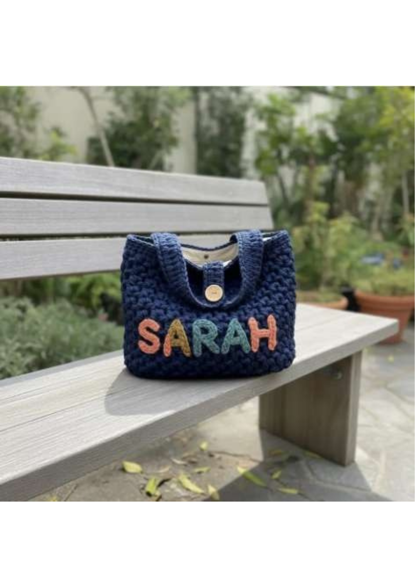 Personalized Chunky Crochet Tote Bag