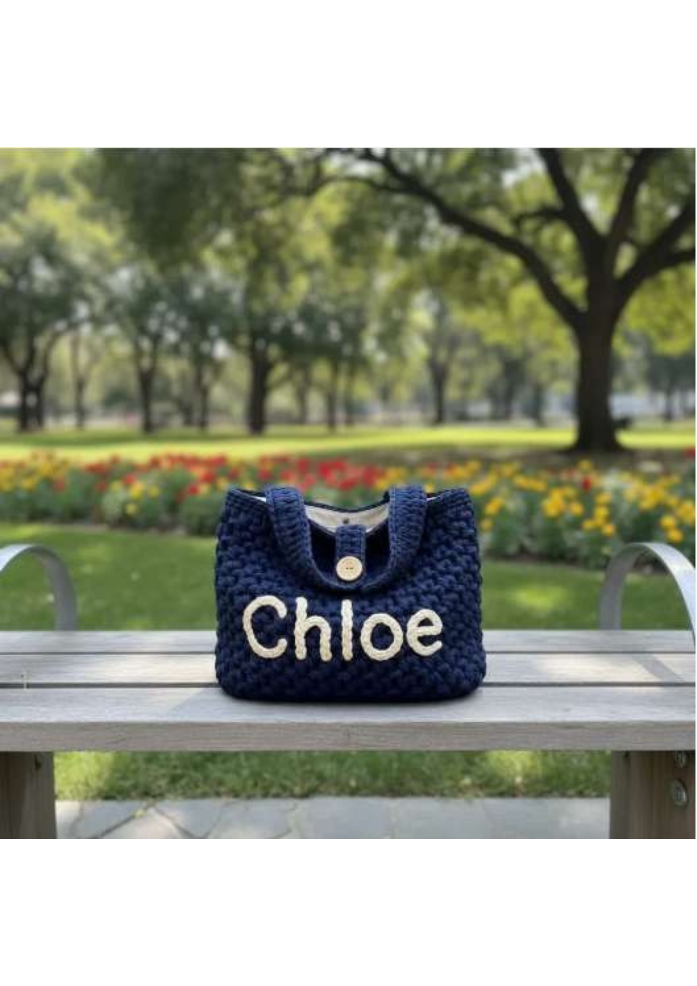 Personalized Chunky Crochet Tote Bag