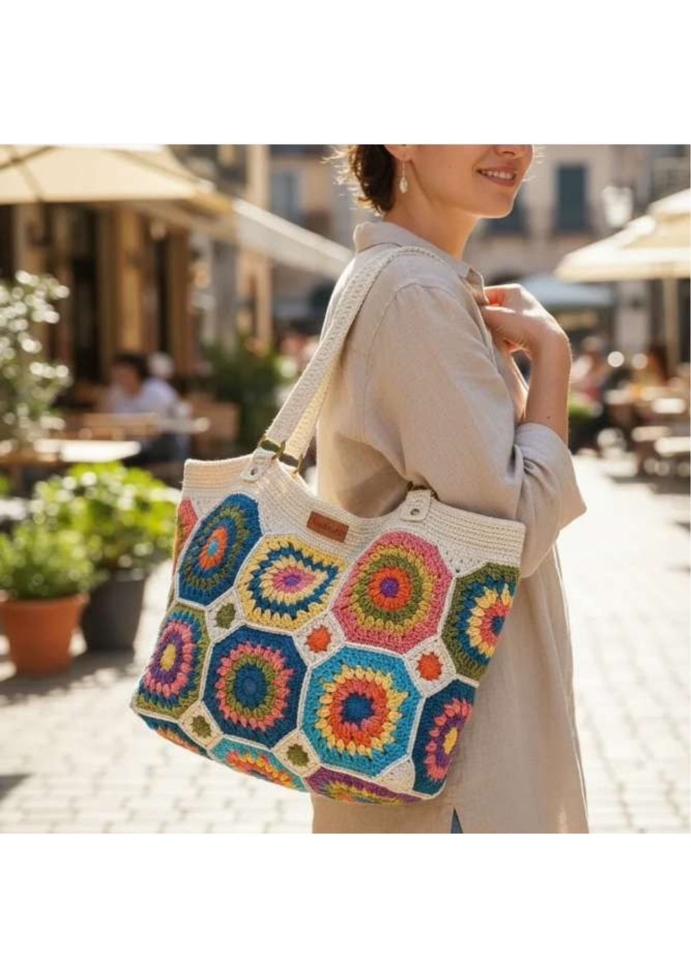 Knitted Shoulder Bag for Women