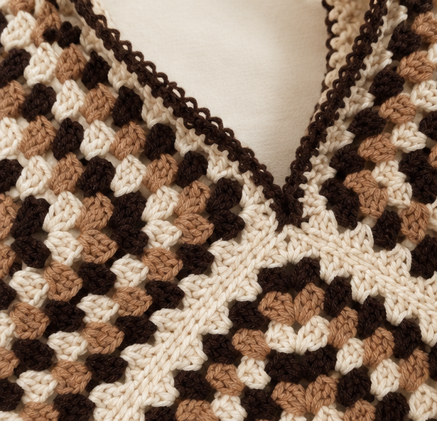 The Mocha Mosaic Tote (Handmade Crochet Granny Square Bag) – Mocha Mosaic Tote In Pakistan