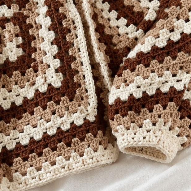 The Cocoa Granny Cardigan (Handmade Crochet Oversized Cardigan) – Cocoa Granny Cardigan In Pakistan
