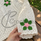 The Ivory Bloom Cardigan (Handmade Crochet Floral Cardigan) – Ivory Bloom Cardigan In Pakistan