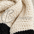 The Ivory Colorblock Scarf (Handmade Crochet Scarf) – Ivory Colorblock Scarf In Pakistan