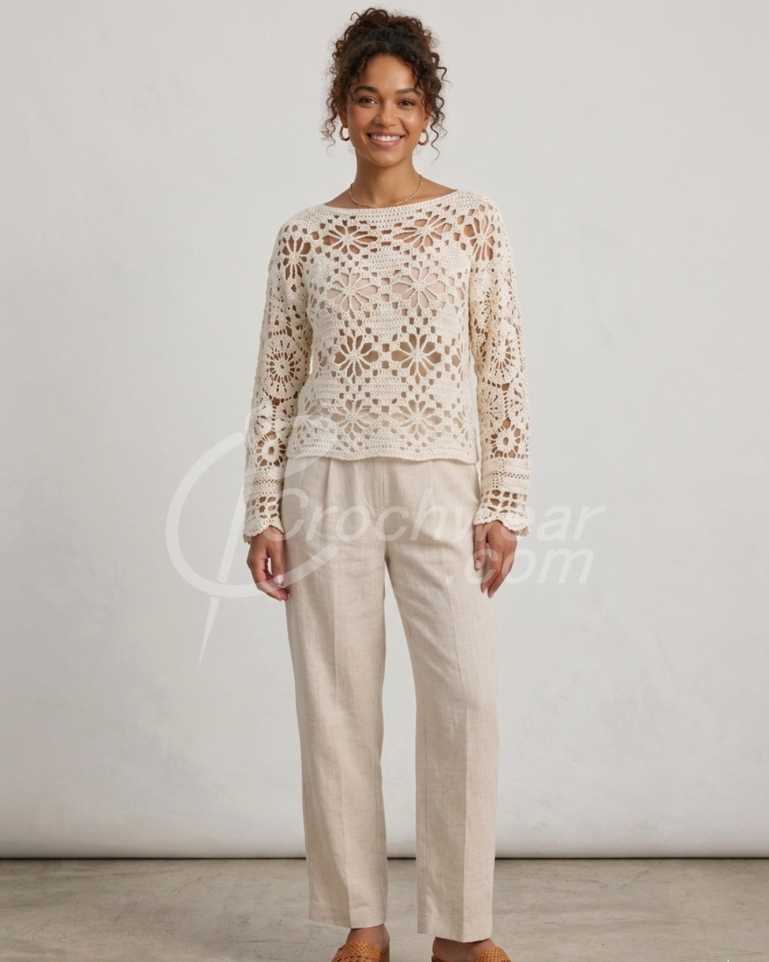 Ivery Lace Crochet Top