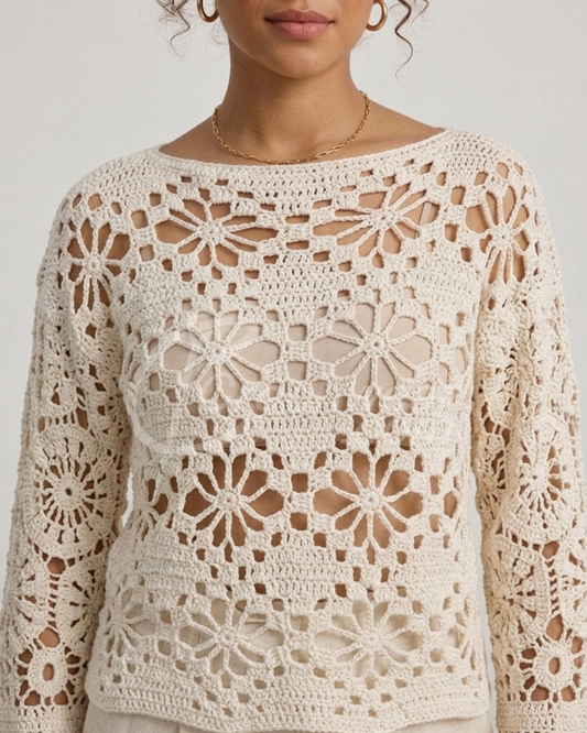 Ivery Lace Crochet Top