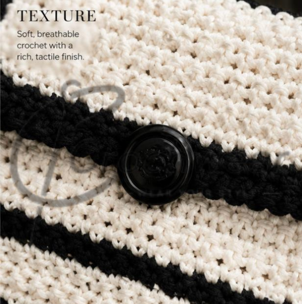 The Ivory Stripe Bag (Handmade Crochet Striped Bag) – Ivory Stripe Bag In Pakistan