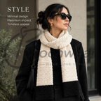 The Ivory Colorblock Scarf (Handmade Crochet Scarf) – Ivory Colorblock Scarf In Pakistan