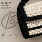 The Ivory Stripe Bag (Handmade Crochet Striped Bag) – Ivory Stripe Bag In Pakistan