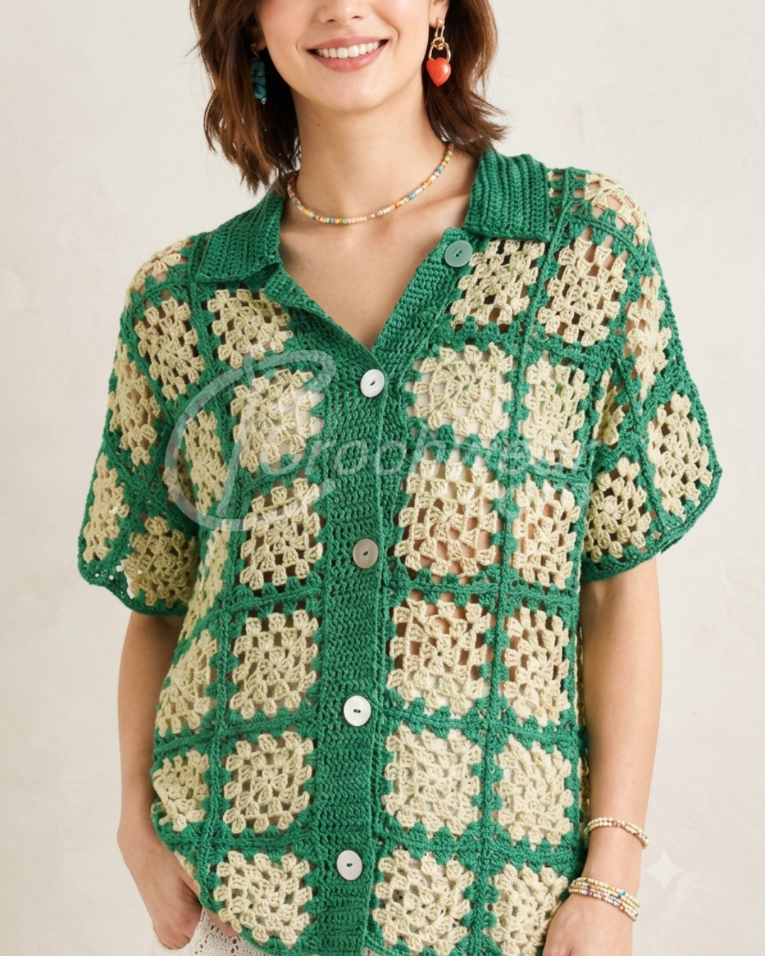 The Solene Crochet Shirt.