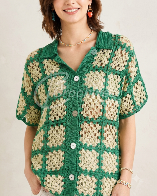 The Solene Crochet Shirt.