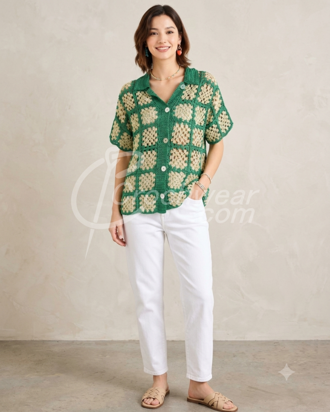 The Solene Crochet Shirt.
