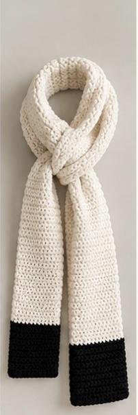 The Ivory Colorblock Scarf (Handmade Crochet Scarf) – Ivory Colorblock Scarf In Pakistan