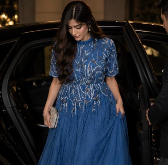 Azure Noir – Royal Blue Embellished Net Gown | Luxury Wedding Guest Dress Pakistan