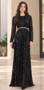 The Midnight Starburst Column Gown