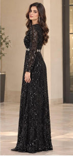 The Midnight Starburst Column Gown
