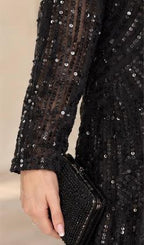 The Midnight Starburst Column Gown