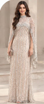 The Elara capelet Gown