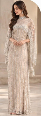 The Elara capelet Gown