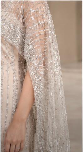 The Elara capelet Gown